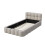 (3ft Single, Beige) Upholstered Bed Frame with Tufted Headboard & Slatted Base, Linen 7