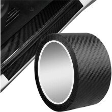 Carbon fibre film sticker 5cm x 3m adhesive car wrap scratch protector door edge trim decal vinyl and car body panel wrap vinyl film trim