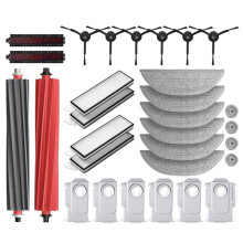 For S8 MaxV Ultra Robot Vacuum Spare Parts Main Side Brush Mop Cloth HEPA Filter Dust Bag Accessories 30pcs