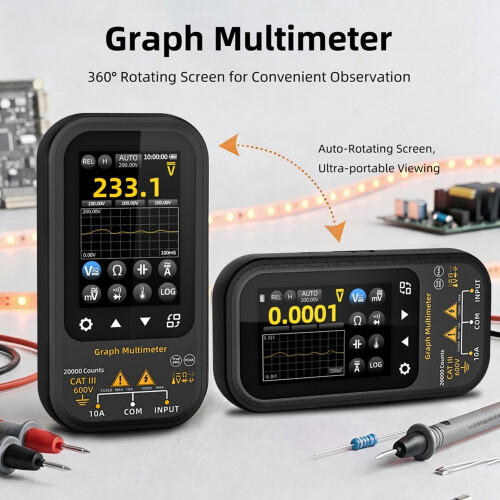 BSIDE S700 Digital Graph Multimeter with Holder Voltage Waveform Recording Temperature Testing Current 1