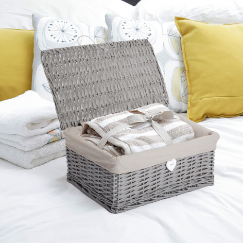Wickerfield Grey Wicker Storage Basket - Set (L+M+S) 2