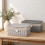Wickerfield Grey Wicker Storage Basket - Set (L+M+S) 4