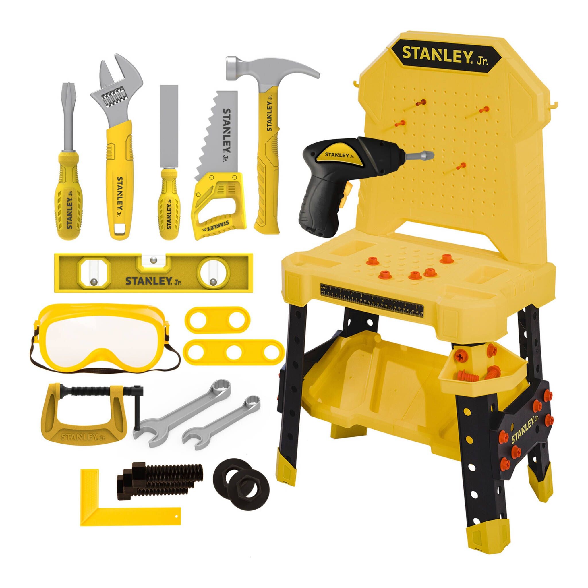 Toolset Stanley Jr Pretend Play Workbench, Drill & Toolset Construction Toy on ...
