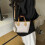 (White) Gentle light color presbyopia small tote bag 1
