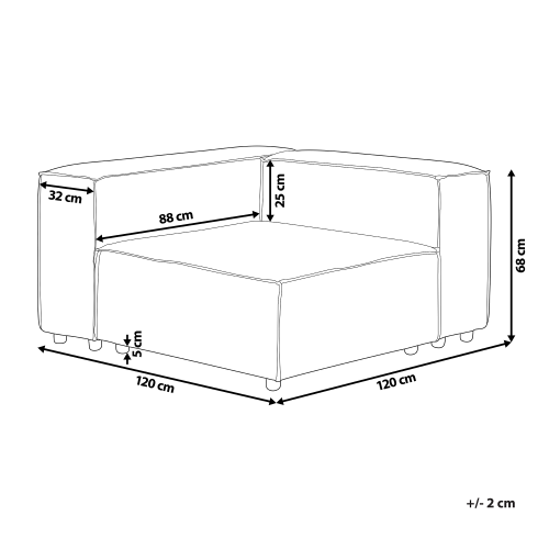 Beliani Corner Seat ARDAL Boucle Off-White 2