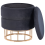 Beliani Storage Pouffe ELGIN Velvet Black 4