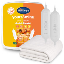 Silentnight Dual Control Electric Blanket, Polyester, White, King