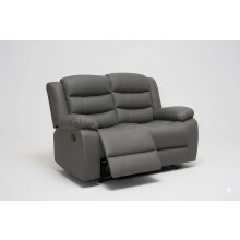 AI Leather Recliner Sofa Set with Cup Holders – 3+2 Seater – Leather Sofa – Manual Recliner Sofa (Grey, 2 Seater)