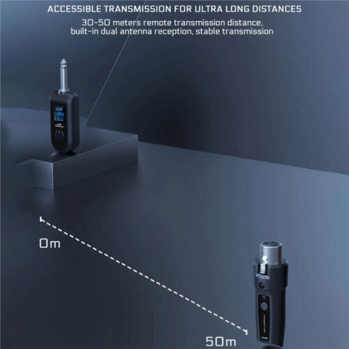 Wireless Audio Mic Adapter Receiver and Transmitter System Professional Wireless Guitar XLR Transmitter and Receiver 2