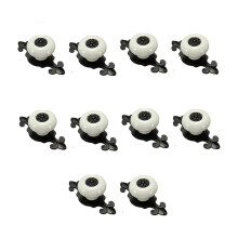 Ceramic drawer knob, 10 pieces, white with black, with screws, for cabinet cupboard door bedroom kitchen decor Handles Knobs Handle