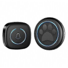 Campanello senza fili adatto agli animali domestici con portata di 300 metri, 60 melodie, volume elevato, design impermeabile e compati