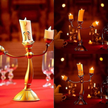 Klokkaars, Beauty and the Beast kaarsenhouder, Lumiere LED kaarsenhouder, geschikt voor bruiloftstafels, kerstfeesten en huisdecoratie.
