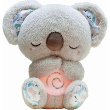 Koala di peluche con funzione respiratoria, dispositivo per la riproduzione di suoni rilassanti, orsacchiotto koala per alleviare l'ans