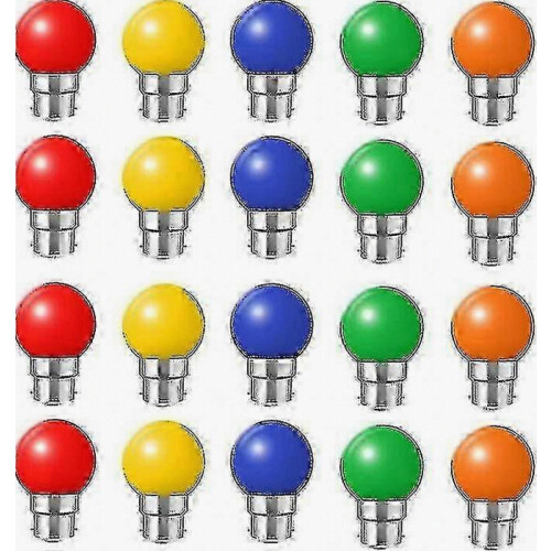 20x B22 LED χρωματιστές μίνι λάμπες γκολφ για εξωτερική βεράντα ή πάρτι κήπου