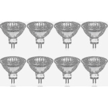 Verpakking van 8 halogeenlampen GU5.3 MR16 35W 12V dimbaar warm wit 2800K, 400 lumen, glazen kap_ZCY -NBB