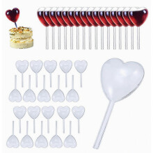 50 Pieces 4ml Disposable Clear Heart Shape Plastic Pipettes Liquid Dropper Pipette Liquid Injector
