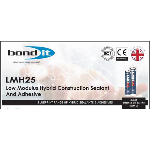 Bond It LMH25 Low Modulus Silicone EU4 Hybrid Joints Construction Sealant Adhesive Buff 2