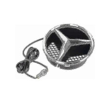 Emblema LED cromado de 3 estrellas para parrilla delantera Mercedes Benz de 18,5 cm - Compatible con ABE ML CLS R GLK