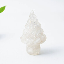 Árbol de Navidad de resina y cristal, decoración navideña para el hogar, regalo, adorno de escritorio navideño
