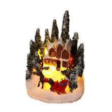 Decorazioni natalizie Case in resina Ornamenti luminosi Alberi di Natale Micro