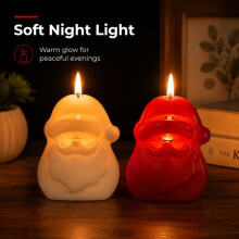 Weihnachtskerzen-Geschenkset mit Weihnachtsmann-Motiv – Kreatives Deko-Set für Zuhause