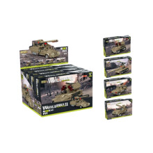 Kerstcadeau: militair bouwblokkenspeelgoed, compatibel met een model van een gepantserd voertuig, kleine bouwblokkenpuzzel voor ki