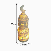 Lampada a torre natalizia a forma di stella, calda notte, bianca, cava e intagliata.