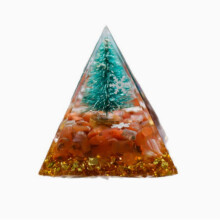 Manualidades navideñas con pirámides de cristal Adornos de pirámides de cristal