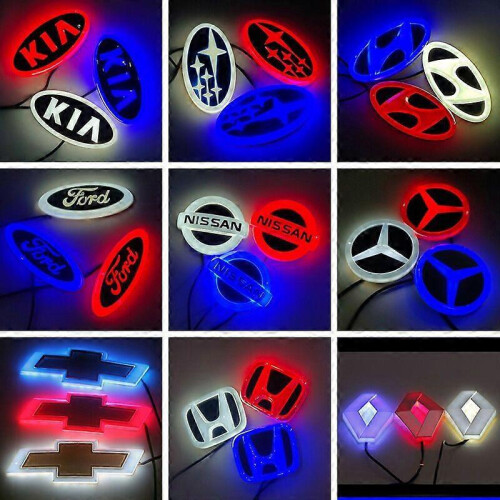 Pegatina LED 4D para Ford, 14,5 cm x 5,6 cm, azul. 2