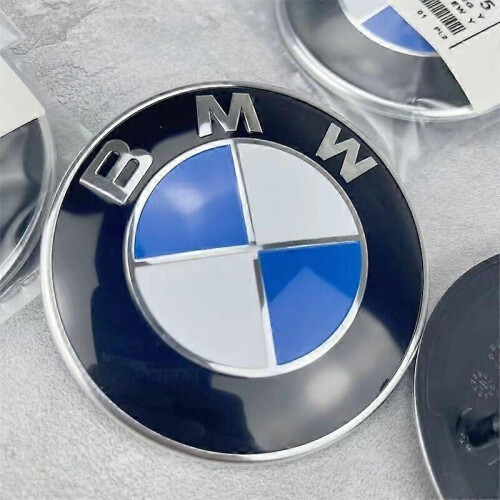 Juego de 2 emblemas de repuesto para capó y maletero de BMW de 82 mm + 74 mm para todos los BMW E30 E36 E46 E34 E39 E60 E65 E 1