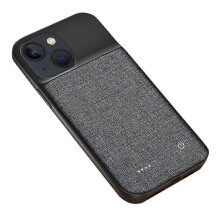 Étui de chargement portable en tissu Oxford avec batterie externe de 6800 mAh pour iPhone 13 mini 5,4 pouces