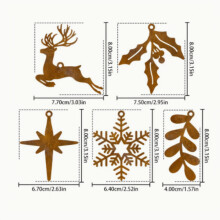 Iron cartoon Christmas ornament set, reindeer snowflakes, stars, Christmas decorations, holiday parties, Christmas supplies