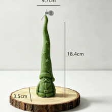 Lunga candela profumata a colonna di Babbo Natale per Natale, per creare un'atmosfera festiva e decorativa.