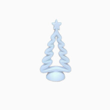 Decorazione natalizia a forma di stella cava stampata in 3D per albero di Natale, con atmosfera natalizia, ideale anche come decor
