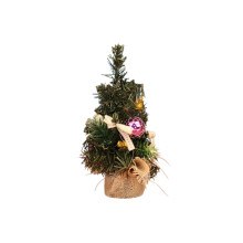 Mini albero di Natale decorativo da 20 cm, ornamento per vetrina o scrivania, piccolo regalo.