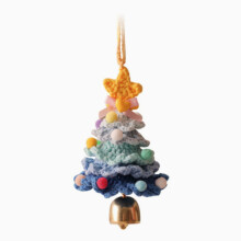Ciondoli natalizi in peluche, uncinetti per filati, ornamenti per l'albero di Natale, decorazioni natalizie, ornamenti per auto