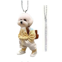 Creative Puppy Man Backpack Rearview Mirrors Pendant Hanging Car nts Car \U:K