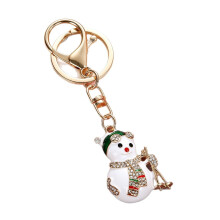 Christmas keychain Crystal Santa Christmas Tree Snowman Bell Kitten keychain Christmas Accessories