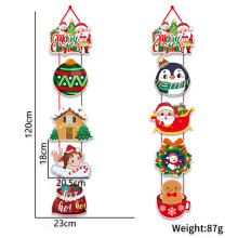 Vánoční papírové zavěšení dveří, vánoční stromeček, zavěšení dvojverší Santa Clause, vánoční dekorace, přívěsek na veran