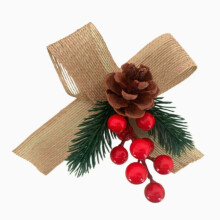 Guirnalda navideña, pequeños colgantes, adornos navideños, accesorios, lazo rojo, campanas