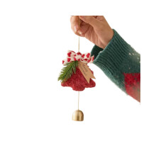 Weihnachtsbaumglocke zum Aufhängen, Neujahrs-Türklingel zum Aufhängen, Weihnachts-Auto-Windspiel