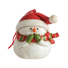 Drei Anhänger aus Kunstharz mit Kreuzrand, Weihnachtsmotiv (ohne Schneemann) – Weihnachtsgeschenk