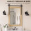 Homcom HOMCOM Farmhouse Rectangle Mirror, 110 x 66 cm, White Oak 8