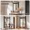 Homcom HOMCOM Farmhouse Rectangle Mirror, 86.5 x 61 cm, Dark Brown 4