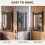 Homcom HOMCOM Farmhouse Rectangle Mirror, 86.5 x 61 cm, Dark Brown 7