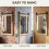 Homcom HOMCOM Farmhouse Rectangle Mirror, 110 x 66 cm, White Oak 7
