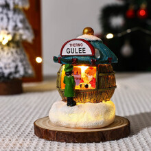 Decoraciones navideñas Regalos Casita de resina navideña Tienda de Papá Noel Micro Paisaje