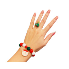 Weihnachtsarmband, handgefertigt, farbenfroh, Weihnachtsgeschenk, Großhandel, vielseitiger Schmuck, Kinderschmuck