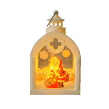 Weihnachtsdekorationen, Retro-Lichterketten, kleine Nachtlichter, Christbaumschmuck, leuchtende Geschenke, Fensterdekorationen