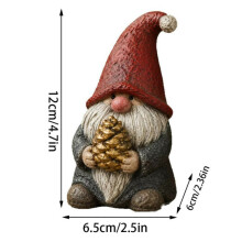 Kreative Weihnachts-Tischdekoration aus Kunstharz: Eichhörnchen-Kiefernzapfen, kleines Geschenk für Senioren